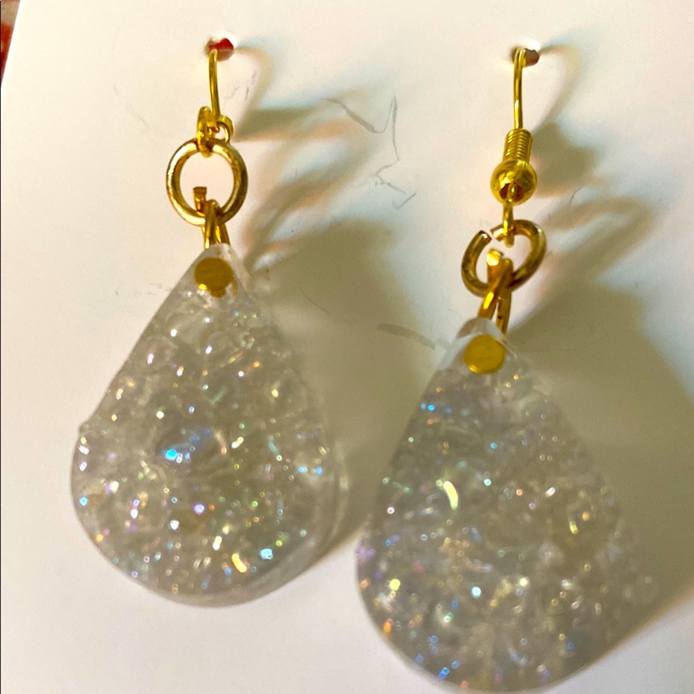 Iridescent Teardrop Earrings